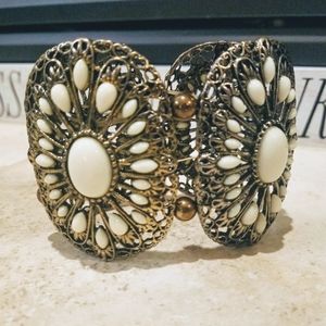 Vintage Bangle with Ivory Stones
